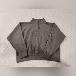 Grey Quarter Zip Sweater In Size Large